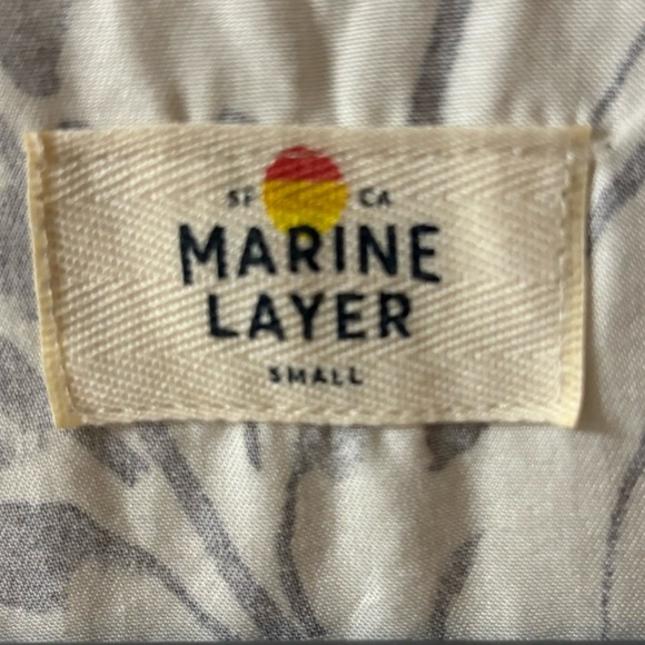 Marine Layer Camila Mini Dress in Black and White Foliage - Small - Picture 5 of 5